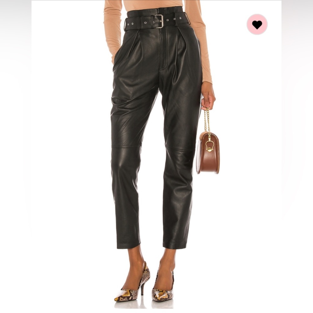 High Waist Leather Pants